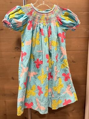 Claire & Charlie light blue hand-smocked bishop-style Corduroy dress Size 3